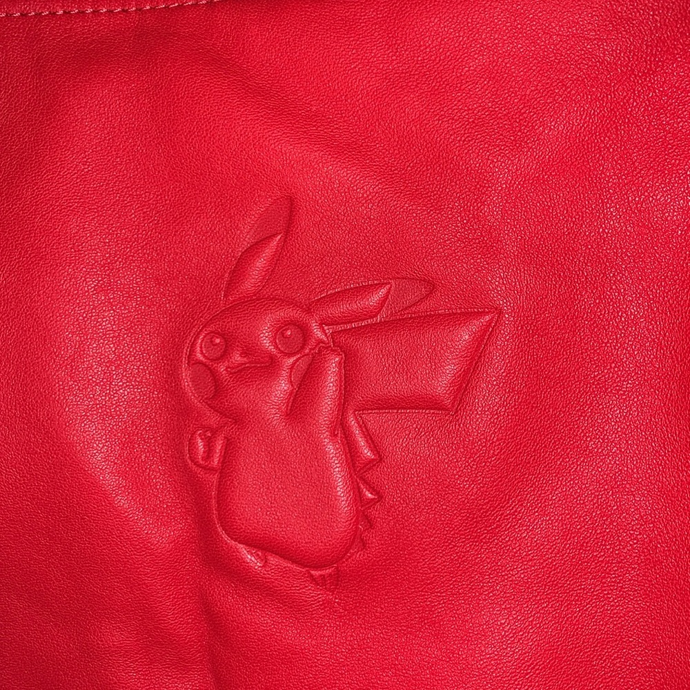 Brand New Le Pliage Cuir Pokemon Red Leather Travel Bag (NWOT) - Picture 8 of 15